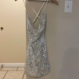 Silver Sequin Dress - Pretty Little Thing